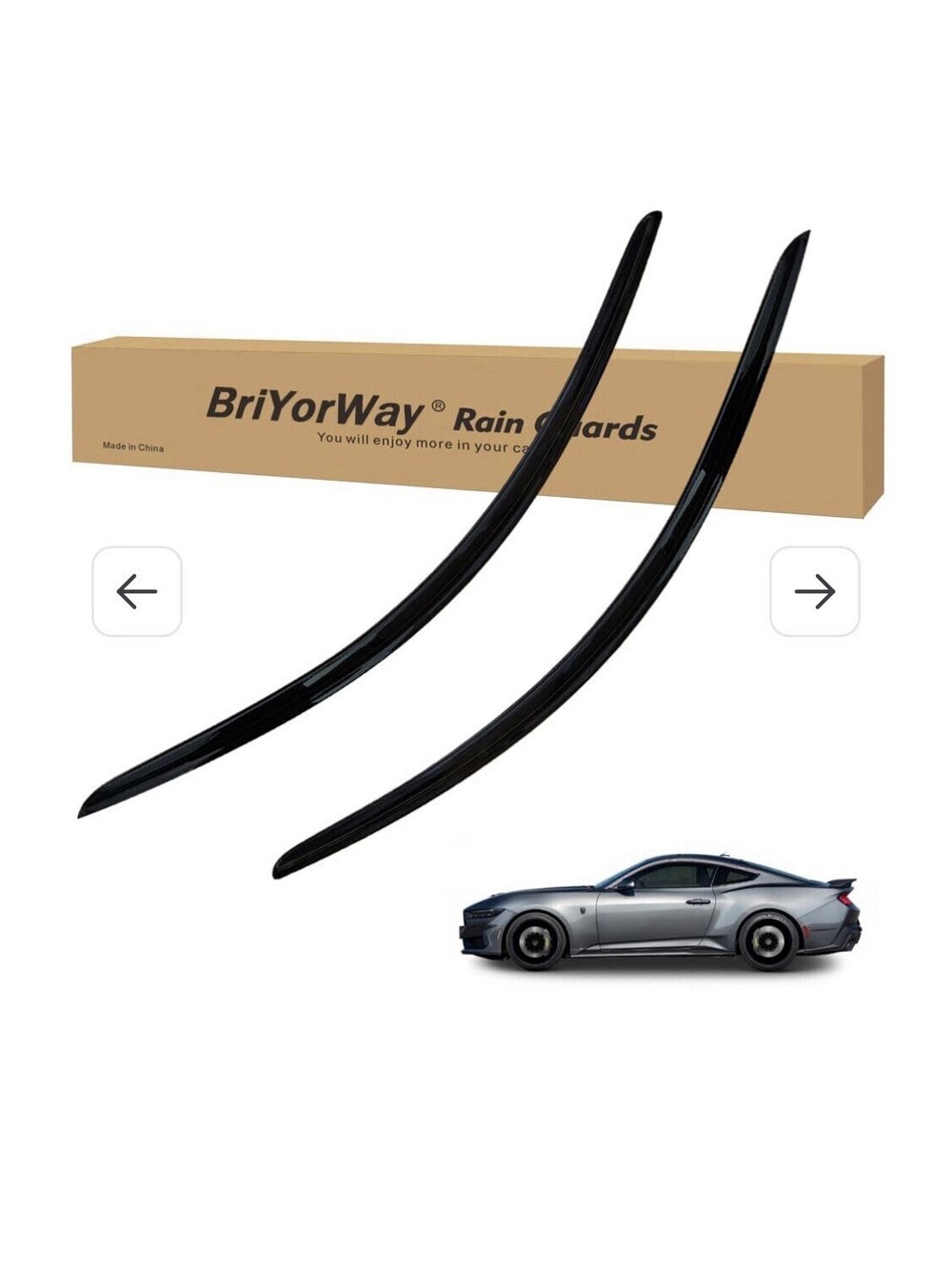 Vent Shade Rain Guard for Ford Mustang 2015-2024 Window Deflectors Window Visors